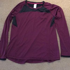 Purple Long Sleeve Workout Shirt